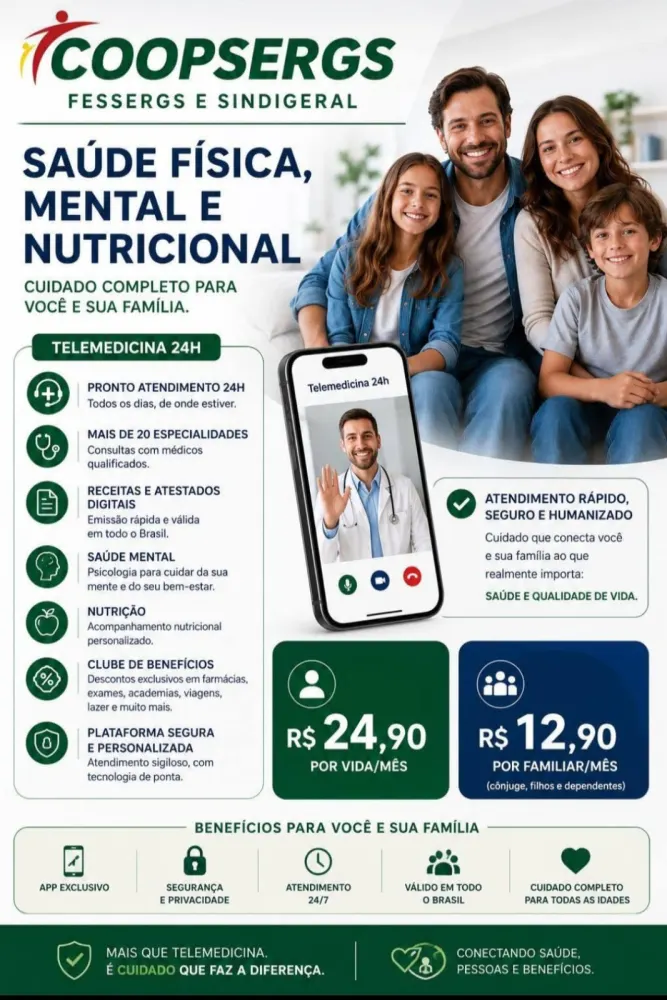 Imagem da notícia: Saúde e cuidado para você e sua família